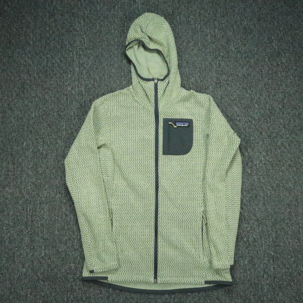 Patagonia Hoodie Womens Small Green R1 Air Full Zip Hoody Pocket